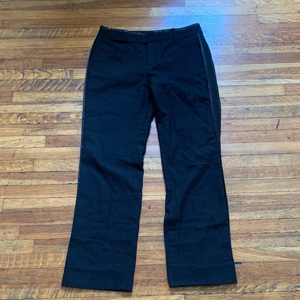 Club Monaco Black Flares Dress Pants with Black Accents